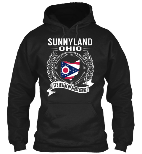 Sunnyland Ohio It's Where My Story Begins Black T-Shirt Front