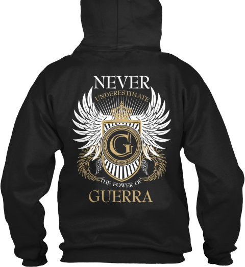 Limited Edition   Power Of Guerra Black T-Shirt Back