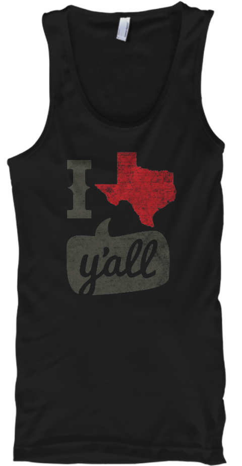 I Y'all Black T-Shirt Front