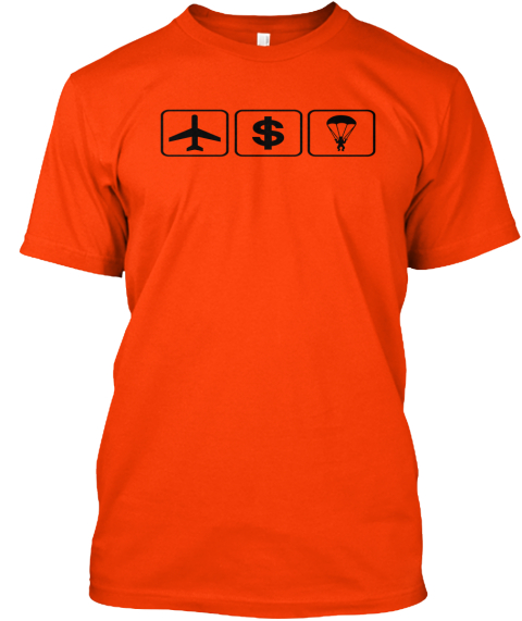 D B Cooper  Orange T-Shirt Front