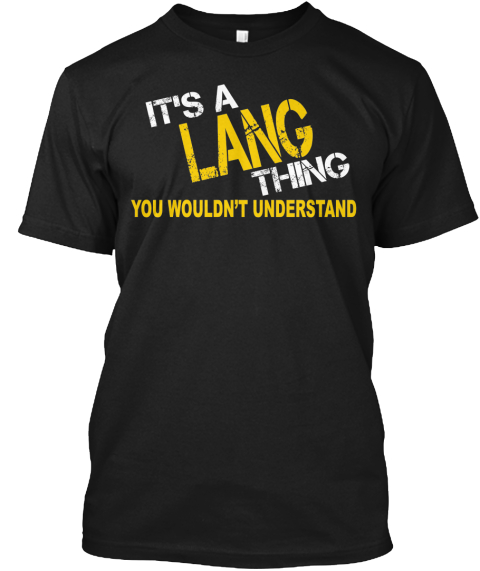 Lang Thing [Limited Time Sale] Black T-Shirt Front