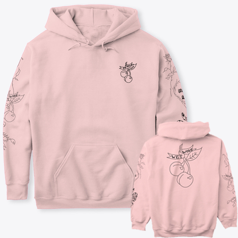 Wet And Woke Hoodie   Pink Baby Pink T-Shirt Back