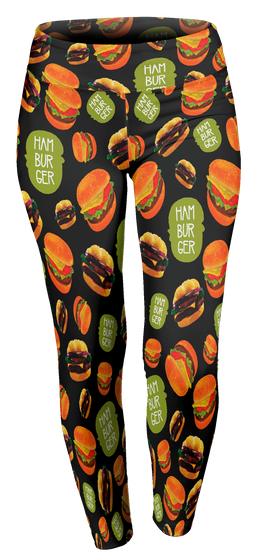 Hamburger Love  Custom Legging T-Shirt Front