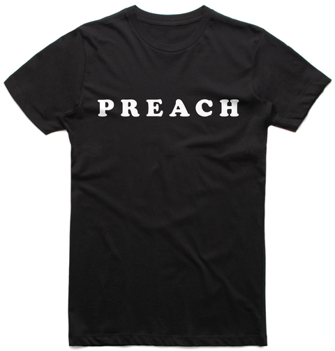 Preach Black T-Shirt Front