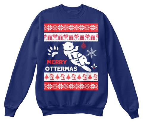 Merry Christmas Oxford Navy Camiseta Front