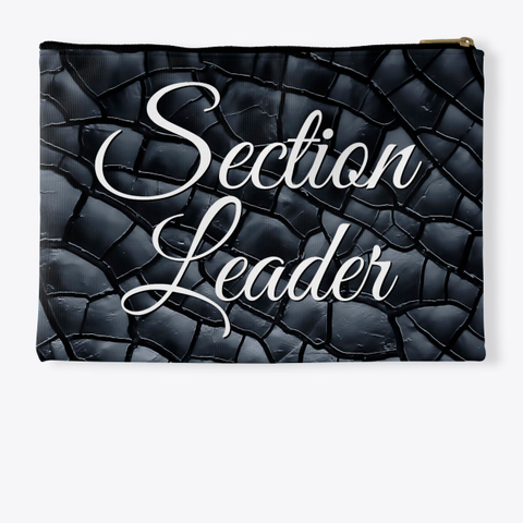 Section Leader (Cursive)   Black Crackle Collection Standard T-Shirt Back