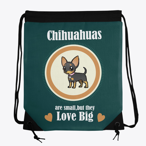 Chihuahua Drawstring Gym Bag Standard Camiseta Front
