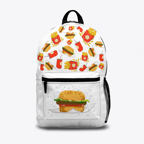 Retro Hamburger Meal Backpack! Standard T-Shirt Front