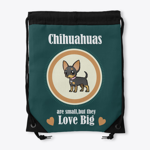 Chihuahua Drawstring Gym Bag Standard Camiseta Back
