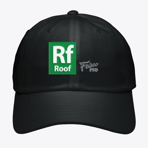 Roof Element Black Caps Black T-Shirt Front