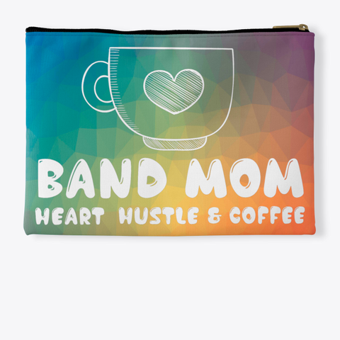 Band Mom Heart   Mosaic Collection Standard T-Shirt Back