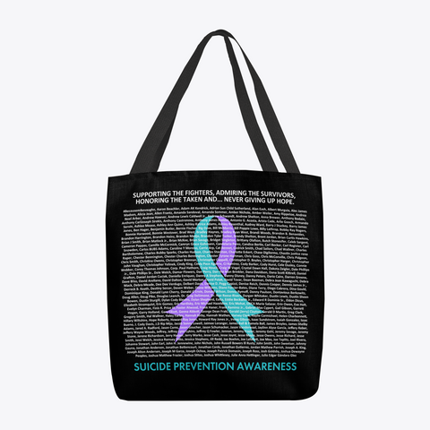 Supporting The Fighters Admiring The Survivors Honoring The Taken And Never Giving Up Hope Suicide Prevention Awareness Standard T-Shirt Front