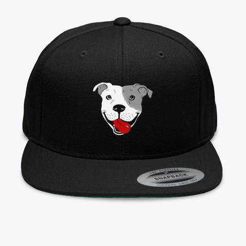 Pittie The Pit Bull Hat Black T-Shirt Front