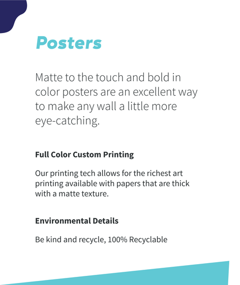Posters Matte To The Touch And Bold In Color Posters Are An Excellent Way To Make Any Wall A Little More Eye Catching White Kaos Back