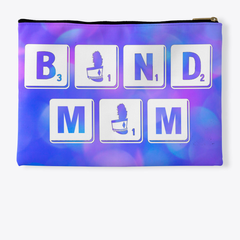Band Mom Scrabble   Blue Pink Collection Standard T-Shirt Back