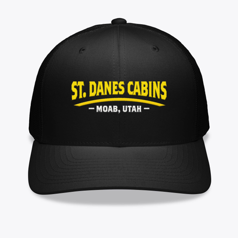 St.Danes Cabins   Moab, Utah   Black T-Shirt Front