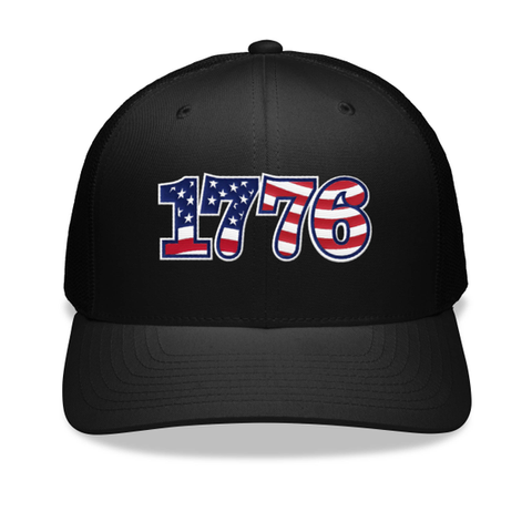 1776 Hat Black T-Shirt Front