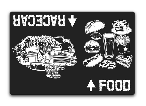 Racecar Food Standard Kaos Front