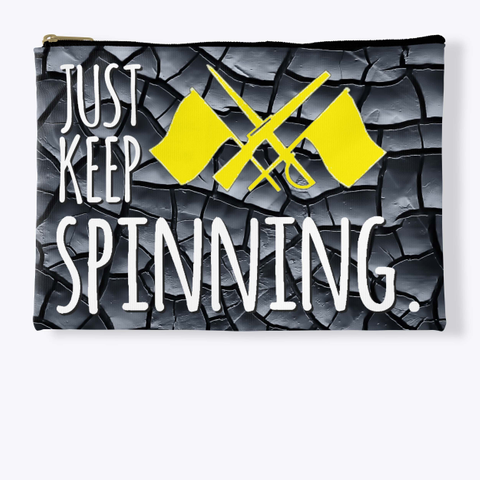 Just Keep Spinning Black Crackle Collection Standard T-Shirt Front