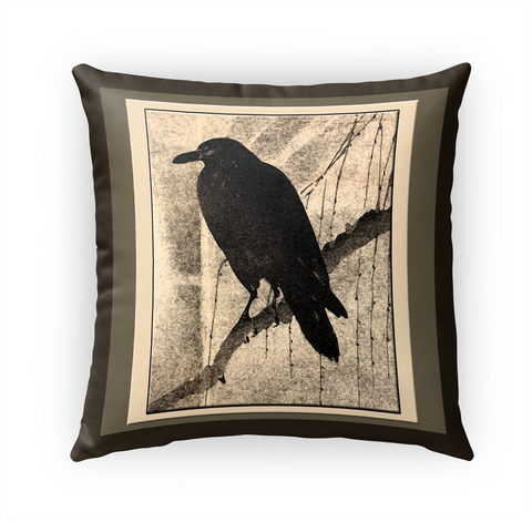 Wisened Crow Pillow Standard Kaos Front