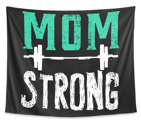 Mom Strong White T-Shirt Front