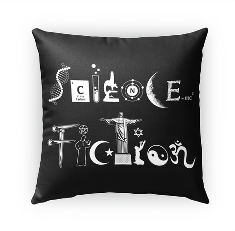 Science Fiction Indoor Pillow   20"X20" White T-Shirt Front