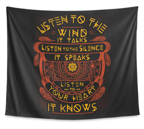 Listen To The Wind It Talks Listen To The Silence It Speaks Listen To Your Heart It Knows Standard áo T-Shirt Front