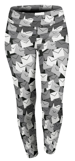 Envelope Leggings    Black, Gray, White Premium Kaos Front