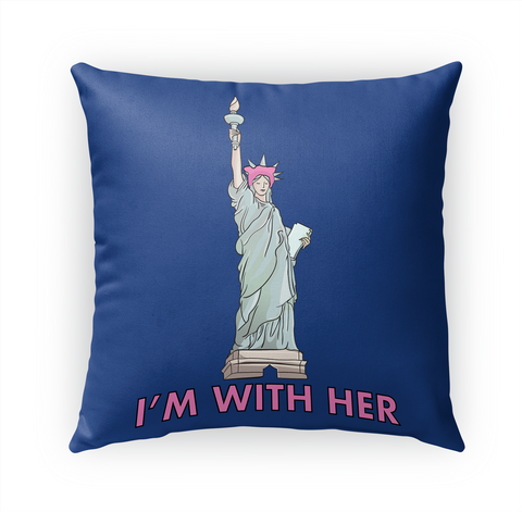 Statue Of Liberty Pussyhat Small Pillow White Kaos Front