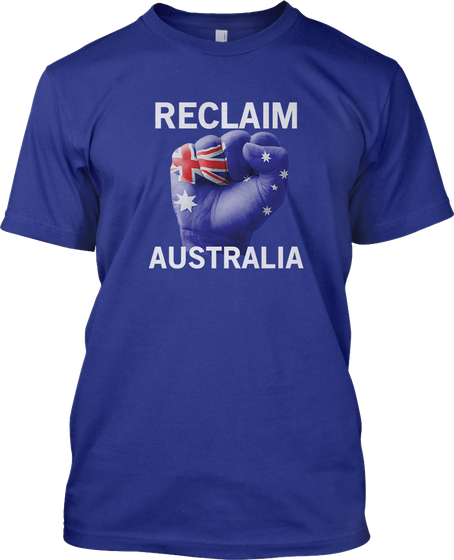 Reclaim Australia Deep Royal T-Shirt Front