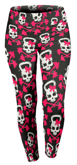 Skulls Leggings Premium Kaos Front