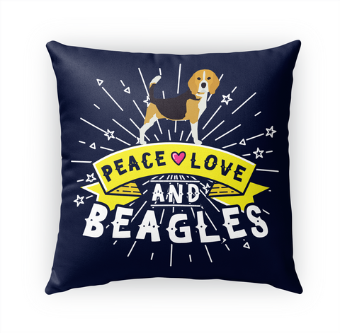 Peace Love And Beagles Standard áo T-Shirt Front