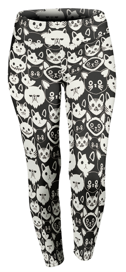 Kitty Cat Legging Premium T-Shirt Front
