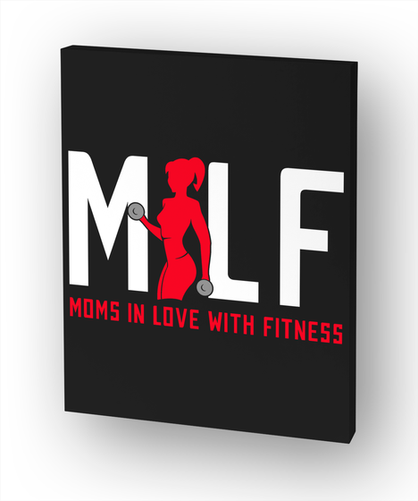 Milf Fitness Canvas White T-Shirt Front