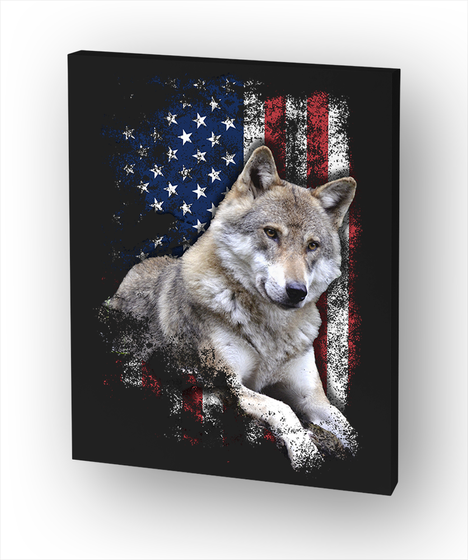 Wolf Flag Canvas Print Standard T-Shirt Front