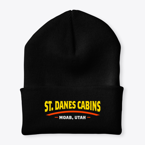 St Dane's Skull Cap Black T-Shirt Front