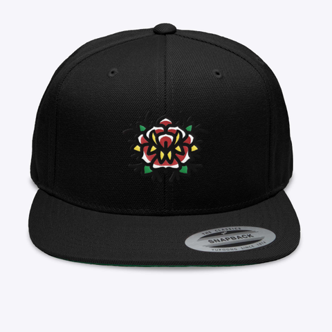 Trad Rose Hat Black T-Shirt Front
