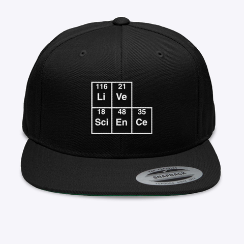 Live Science Elements Hat Black T-Shirt Front