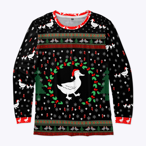Duck Funny Gift Christmas Ugly Sweater Standard Camiseta Front