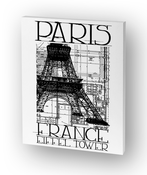 Paris France Eiffel Tower Canvas  Standard Kaos Front