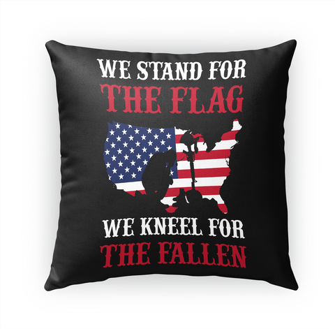 Usa Flag Respect Pillow Standard Kaos Front