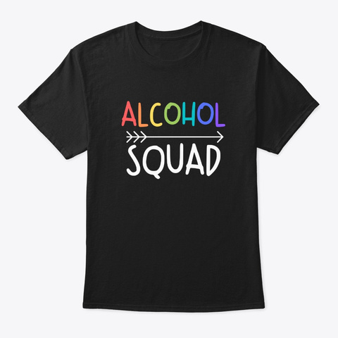 Alcohol Squad Black áo T-Shirt Front
