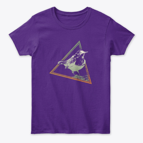 Birder Gift, Bird Nerd T Shirt Purple T-Shirt Front