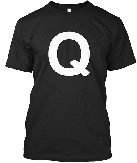 Letter Q Ellesson Black T-Shirt Front
