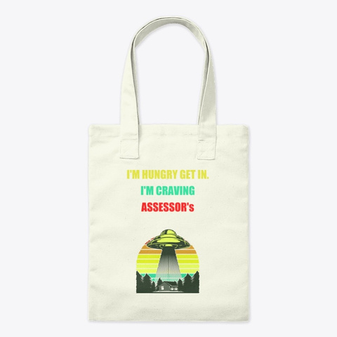 Funny Ufo Gift For Assessor's Natural T-Shirt Front