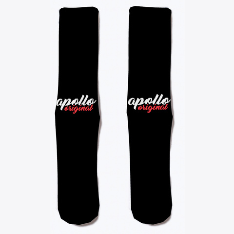 Apollo Original Red Socks Black T-Shirt Front