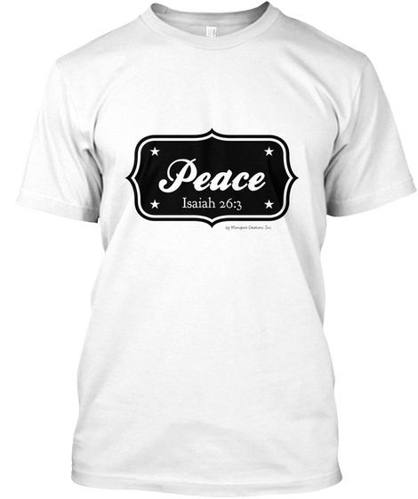 Peace White T-Shirt Front