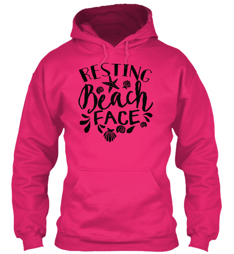 Resting Beach Face Heliconia T-Shirt Front