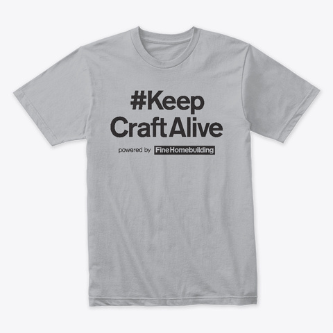 #Keep Craft Alive Basic Logo Series Heather Grey T-Shirt Front