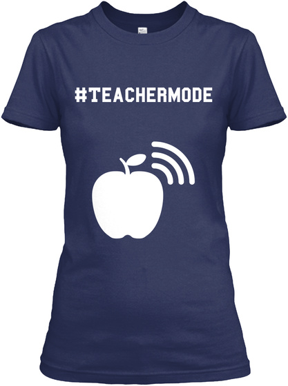 #Teachermode Navy Women's T-Shirt Front